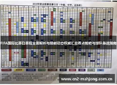 FIFA国际比赛日赛程全面解析与最新动态权威汇总看点前瞻与球队备战指南 FIFA国际比赛日赛程全面解析与最新动态权威汇总看点前瞻与球队备战指南